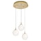 Afx Loretto 3 Light Round Pendant, Medium Base 120V, Satin Brass LRTP07MBSBRND3 - alternate 1